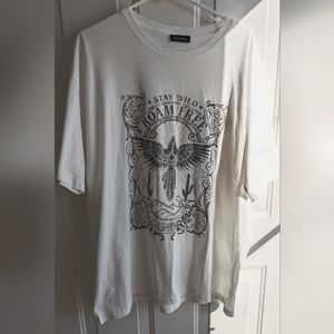 Zutter Stay Wild Roam Free Oversized Tee S/M Preppy Concert T-Shirt, Soft!